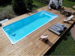 piscina in vetroresina 8,5x3,65x1,5 scale interne direttamente dal produttore