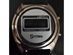 Cassa in acciaio per orologio digitale.