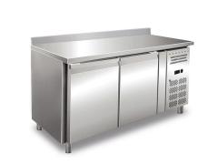 Tavolo refrigerato due ante con alzatina ventilato