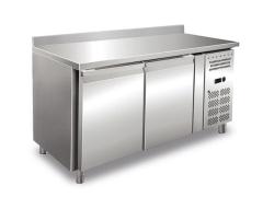 Tavolo refrigerato due ante ventilato con alzatina