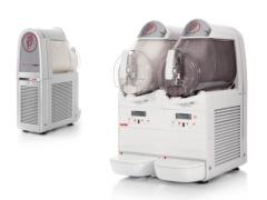 Distributore refrigerato 2 VASCHE per gelati \ creme caffè \ granite \ sorbetti
