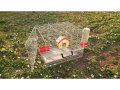 Gabbia per criceti, ottimo stato, completa di abbeveratoi e accessori vari. (42×40×32)