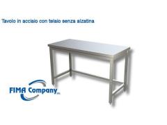 Tavolo in acciaio con telaio