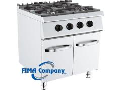 Cucina a gas 4 fuochi e 2 ante
