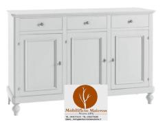 Mobili Rustici Shabby Chic Credenza 3 ante 3 cassetti bianca cod 60 nuove  