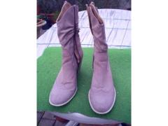 Stivali in vera pelle marrone chiaro da donna  taglia  40 