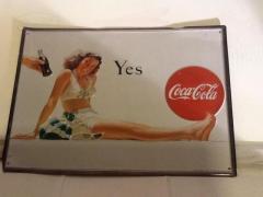 Coca Cola - Vecchia insegna pubblicitaria in latta,anni 60