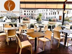 Set Monza Per Arredo Bar Ristorante Pizzeria Tavoli HPL Sedie Polipropilene 