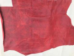 Scampolo pelle a vegetale stampata rosso
