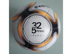 Pallone Da Calcio In Cuoio - Nuovo - Bianco e Arancio - Size 5