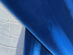 scampolo velluto liscio doppiato azzurro