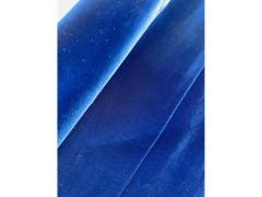 scampolo velluto liscio doppiato azzurro
