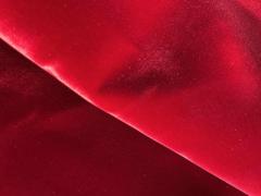 scampolo velluto liscio doppiato rosso