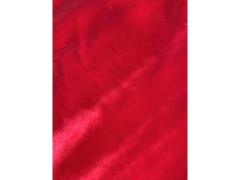 scampolo velluto liscio doppiato rosso
