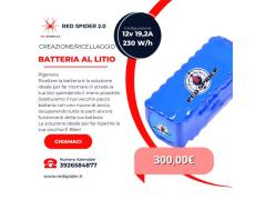 Red Spider 2.0 - Batteria 12V 19,2Ampere / 230 Wh - pacco batteria o ricellaggio - 2 ANNI DI GARANZI / 1