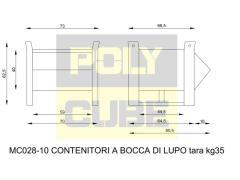 Contenitori a bocca di lupo in lamiera