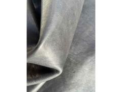 Pelle bottalata anilina nero  da pelletteria  – Sp. 1,5