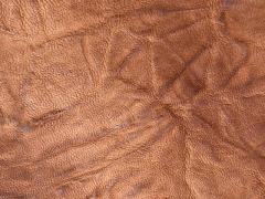 Pelle nappa anilina plissettata  colore tabacco