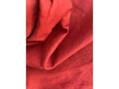Pelle nappa anilina plissettata  colore rosso