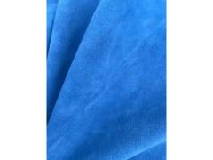 Pelle scamosciata colore Azzurro da pelletteria