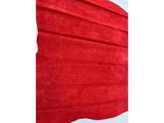 Pelle scamosciata rosso per Artigianato – Sp. 1,8