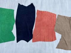 Mix scampoli pelle scamosciata colori vari