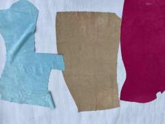 Mix scampoli pelle scamosciata colori vari