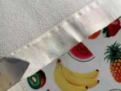 Scampolo pelle accoppiata con tessuto frutta
