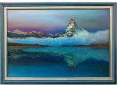 Cervino, Alpi, alba, pittura a olio
