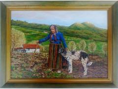 "Avanti verso il passato" - pittura, colori ad olio, tela