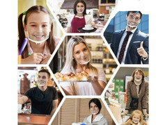 10 PROTEZIONI IN PLASTICA TRASPARENTI PER NASO E BOCCA