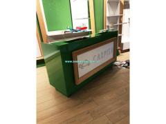 BANCO IN VETRO VERDE 2187