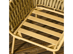 PROMOZIONE Outsunny Salotto da Esterno con Divano 2 Posti 2 Poltrone con Cuscini e Tavolino in Vetro