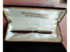 Paper Mate penna sfera laccata-Bordeaux Made in USA 1980s