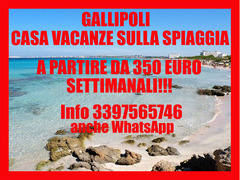 Gallipoli economico appartamento sulla spiaggia / 1