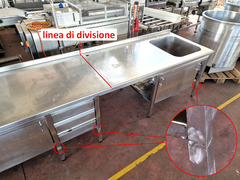 ARREDO INOX ZONA LAVAGGIO USATO
