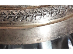 Decanter/ bottiglia  in cristallo  e argento 800
