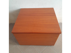 Comodino in Ciliegio con Cassettone e scrivania retrattile a scomparsa