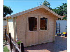 CASETTA DI LEGNO VIVIAN 34mm (295x250x234h cm ) ( MQ 7,37 ) senza pavimento Art. FR28-3226-3