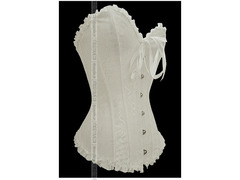Corsetto in raso operato bianco