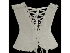 Corsetto in raso operato bianco