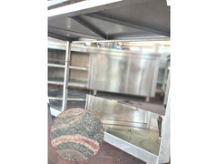 TAVOLO INOX CON PIANO IN GRANITO USATO