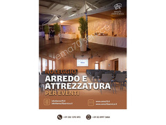 NOLEGGIO ARREDI E ATTREZZATURE - PER EVENTI AZIENDALI - EVENTI PRIVATI - EVENTI PUBBLICI