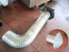 CAPPA INOX COMPLETA DI TUBI USATA