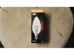 Lampadina E14 15W  Oliva Trasparente Philips