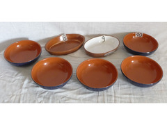 Coccio terracotta smaltata tegame coppa brocca piatto