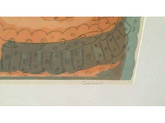 Tono Zancanaro Padova 1906-1985  litografia Donna Regina 1977