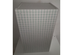 Pensile o base o Mobiletto in Laminato con disegnoa qudretti frontale Verde.