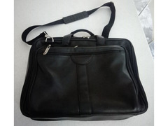 Borsa porta documenti o per PC portatile o altro in pelle nera misura grande