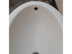 Bidet completo con miscelatore e scarico con predisposizione rubinetti laterali